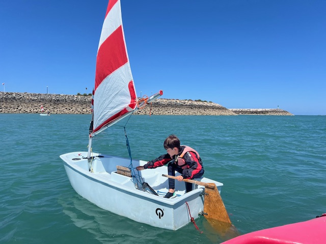 Première séance de voile